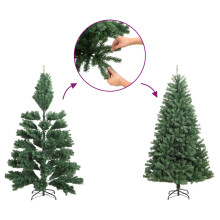 vidaXL Artificial Hinged Christmas Tree 120 cm PVC and Metal Green