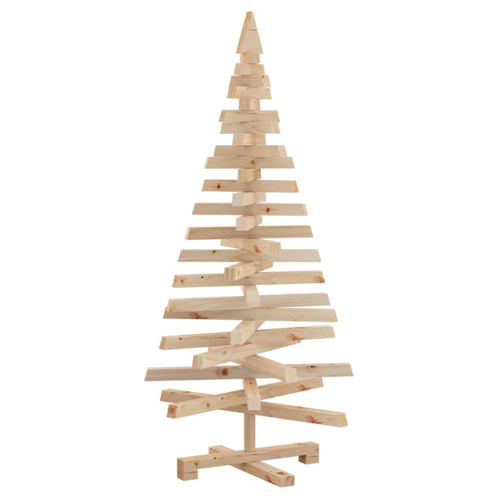 Vidaxl (Natural (Unfinished), 120 Cm) Christmas Trees Kotka 60 Cm Solid Pine Wood Natural