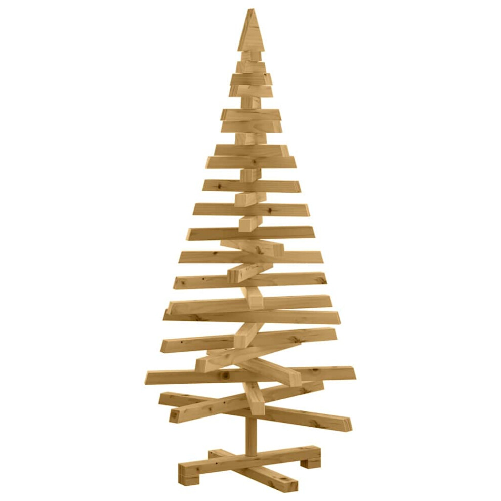 Vidaxl (Brown Finish, 120 Cm) Christmas Trees Kotka 60 Cm Solid Pine Wood Natural
