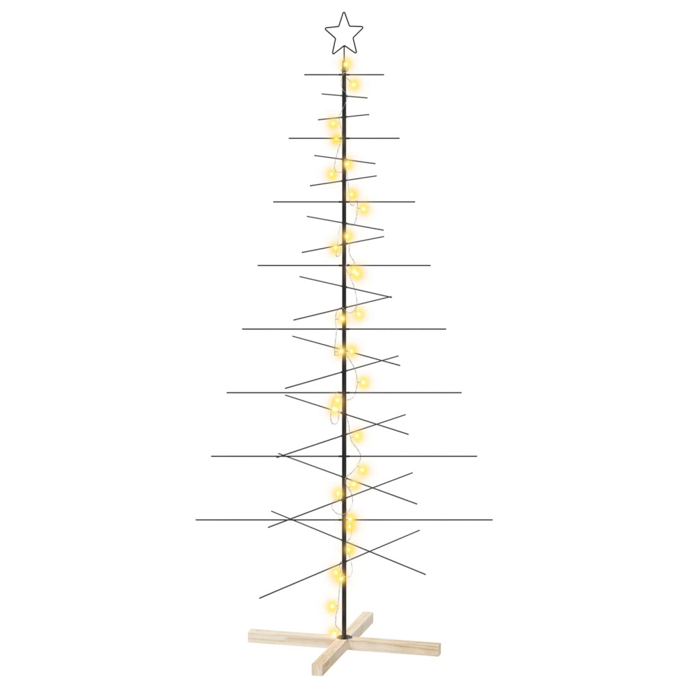 Vidaxl (Black, 210 Cm) Metal Christmas Tree Black 59.5 Cm Powder-Coated Steel