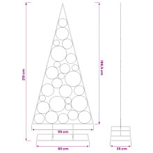 (Gold, 210 cm) vidaXL Metal Christmas Tree KUOPIO 60 cm Steel White