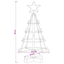 (Gold, 60 cm) vidaXL Christmas Cone Tree with Stand Black 90 cm Steel