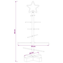 (Gold, 60 cm) vidaXL Metal Christmas Tree Black 59.5 cm Powder-coated steel