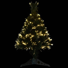 (64 cm) vidaXL Fiber Optic Christmas Tree 150 cm 24 LEDs Warm White PVC Green