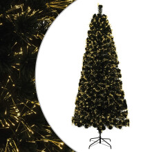 (150 cm) vidaXL Fiber Optic Christmas Tree 150 cm 24 LEDs Warm White PVC Green