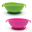 Callowesse Silicone Suction Bowl Green & Pink 2pk 1