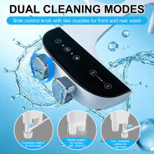 Nastopee Bidet Attachment for Toilet, Non-Electric Hot and Cold Water Sprayer with Dual Self-Cleaning Nozzles, Adjustable Intimate Wash