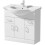 850mm Floorstanding Bathroom Vanity Unit & Basin Single Tap Hole White Gloss 3