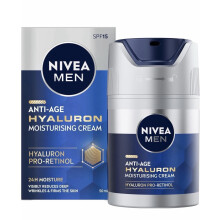 NIVEA MEN Anti-Age Hyaluron Moisturising Face Cream 50ml SPF15 Anti-Wrinkle