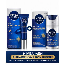 NIVEA MEN Anti-Age Hyaluron Bundle Eye Cream 15ml Moisturising Cream SPF15 50ml
