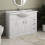 1200mm Floorstanding Bathroom Vanity Unit & Basin Single Tap Hole White Gloss 1