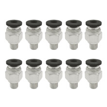 10Pcs 3d Printer Pneumatic Straight Fitting PC4-M6,Straight Union Tube Fitting,for PTFE Tube Coupler J- Fittings