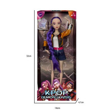 Devil Hunter (Purple Hair 1pcs Music Edition) Second Generation Girl Group Doll Full Set Vinyl Girl Anime Action Doll Beautiful DIY Series Toys