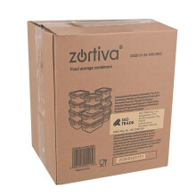 Food Storage Containers Set of 12 in 5 Sizes, BPA Free, Microwave Safe