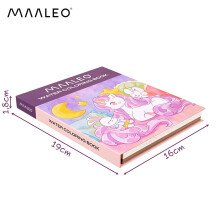 Unicorn Watercolour Colouring Book with 12 Paints, Water Brush, 24 Sheets