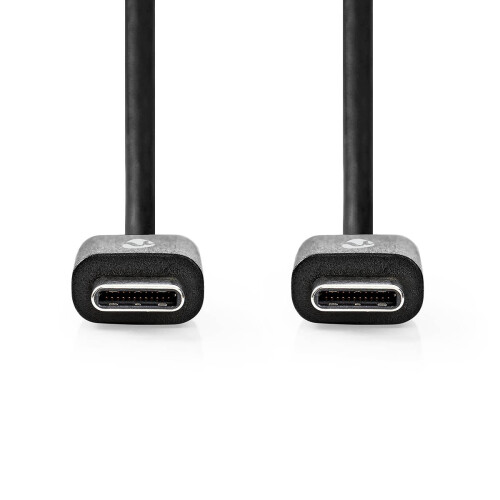 USB-C to USB-C Charging Cable 2.00 m, USB 2.0, 480 Mbps, 60 W, Black