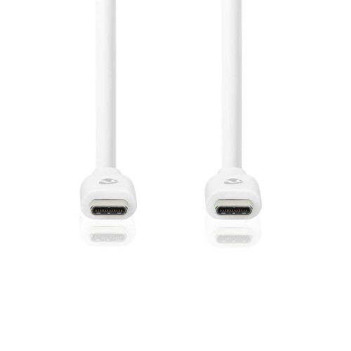 USB-C to USB-C Cable 2 m, USB 3.2 Gen 1, 60 W, 4K@60Hz, 5 Gbps, White