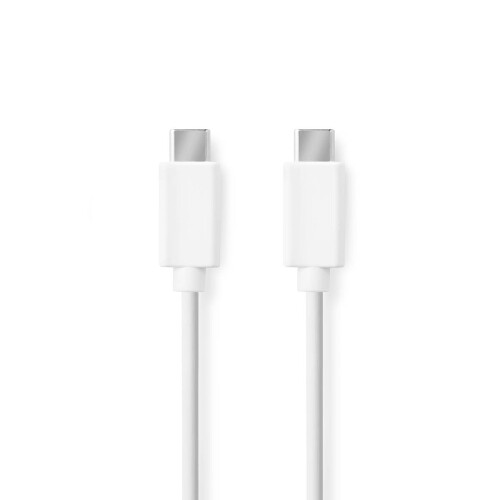 USB-C to USB-C Charging Cable 1.00 m, USB 2.0, 480 Mbps, 60 W, White 1