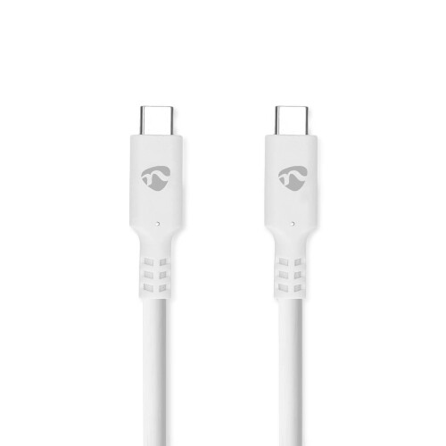 USB-C to USB-C Cable 2 m, USB 3.2 Gen 1, 60 W, 4K@60Hz, 5 Gbps, White 1