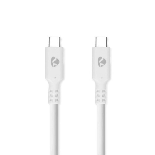 USB-C to USB-C Cable 1 m, USB 3.2 Gen 1, 60 W, 4K@60Hz, 5 Gbps, White 1