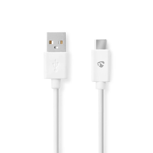 USB-A to USB-C Charging Cable 2.00 m, USB 2.0, 480 Mbps, 15 W, White 1