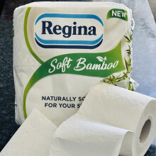 Regina Soft Bamboo 3 Ply Toilet Tissue 5 Packs of 9 Rolls