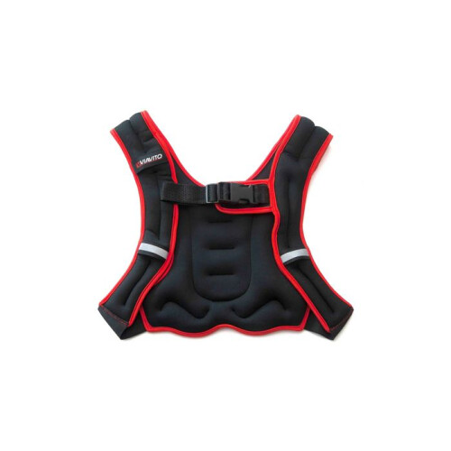 Gewichtsweste - VIAVITO - 2,5 kg - Schwarz/Rot - Unisex - Multisport
