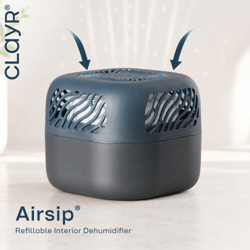 Airsip Refillable Interior Dehumidifier 500ml Navy 1