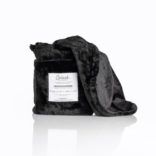 Splash Blanket Furlush Medium Black Waterproof Stain Proof Luxury Throw - Medium 1