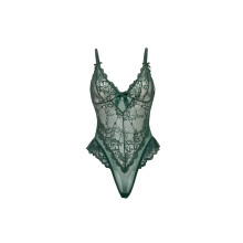 Oh La La Cheri Valentine Women's Lingerie Teddy M Rainforest Green - Sexy Underwear for Women