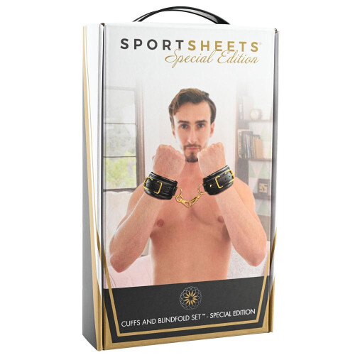Sportsheets Cuffs & Blindfold Set - Special - BDSM Bondage Restraints 1