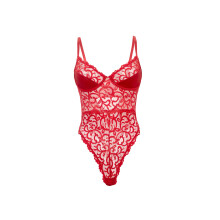 Oh La La Cheri Ivanna Women's Lingerie Teddy S/M Red - Sexy Underwear for Women