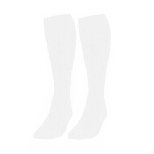 (S (UK 12-3), White) Plain Football Socks