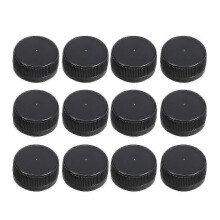 Lot de 10 bouchons de bouteille en plastique réutilisables noirs pour activités manuelles avec les enfants, couvercles de boisson écolo