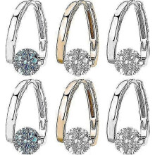 3 paia di orecchini a cerchio in germanio per donna, con magneti in metallo, semplici e adatti all'uso quotidiano.