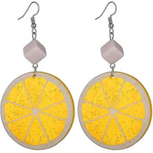 Fruit Lemon Shape Acrylic Dangle Drop Earrings For Women Teens Cute Fruit Charm Piercing Ear Jewelry Summer Holiday Daily Wear Fashion