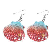 Orecchini pendenti a tema spiaggia per donna, colore rosso, ideali per piercing all'orecchio. 1 paio. Per occasioni speciali, per tutt