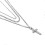 Collier pendentif croix multicouche en alliage d'argent 1