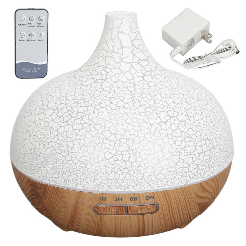 Ultrasonic Aromatherapy Essential Oil Diffuser Colorful Light Fine Mist 500ML Capacity Remote Control Aroma Diffuser