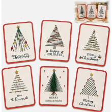 Kerstkaart DIY Borduurpakket, Handgeborduurde Wenskaartenset, Leuke Knutselactiviteit, Maak Unieke Kerstkaarten, Handgemaakt Kerstcadeau Project