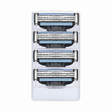 8Pcs Stainless Steel Manual Razor Replacement Blade Refills Multi Layer Beard Shaving Cartridges For Men Daily Facial Grooming