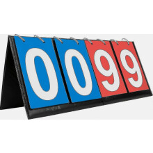 Marcador portátil de mesa de 4 dígitos con flipper para voleibol, baloncesto, tenis de mesa, marcador portátil, pinball y material escolar.