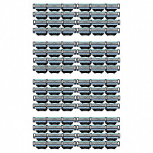 96Pcs Men Manual Razor Replacement Blade Refills Multi Layer Blade Cartridges Value Pack For Daily Facial Beard Shaving
