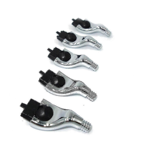 Chrome Silver Razor Head Connector DIY Shaving Handle Holder 3 Layer Beard Blades Adapter Manual Shaving Accessory 2