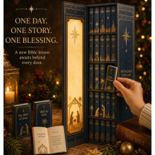 Calendario dell'Avvento 2026 con mini libri "Bethlehem Star Gate", calendario del conto alla rovescia di Natale con 25 mini libri apribili, ornamento