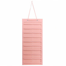 Haarspangen-Organizer-Tasche, Hängeaufbewahrung mit mehreren Fächern für Damen und Mädchen mit kreativem Design, Schwarz/Rosa, 35 x 80 cm
