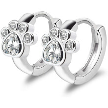 Herzohrstecker aus 925er Sterlingsilber für Damen, besetzt mit rosa Zirkonia, Schraubverschluss, süßes Herzmotiv, modisches Accessoire
