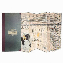 Geïllustreerde hardcover tijdlijnkaart van de Bijbelse en wereldgeschiedenis, papier, grote wandkaart