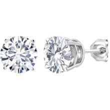 Klassische Ohrstecker aus Sterlingsilber für Damen – zeitlos minimalistischer, runder Ohrschmuck, elegant für Alltag, Büro, Hochzeit