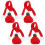 Mini-Weihnachtsmannmütze, Strickschal-Set, 5-teilig, rot, Weihnachtsdeko 1